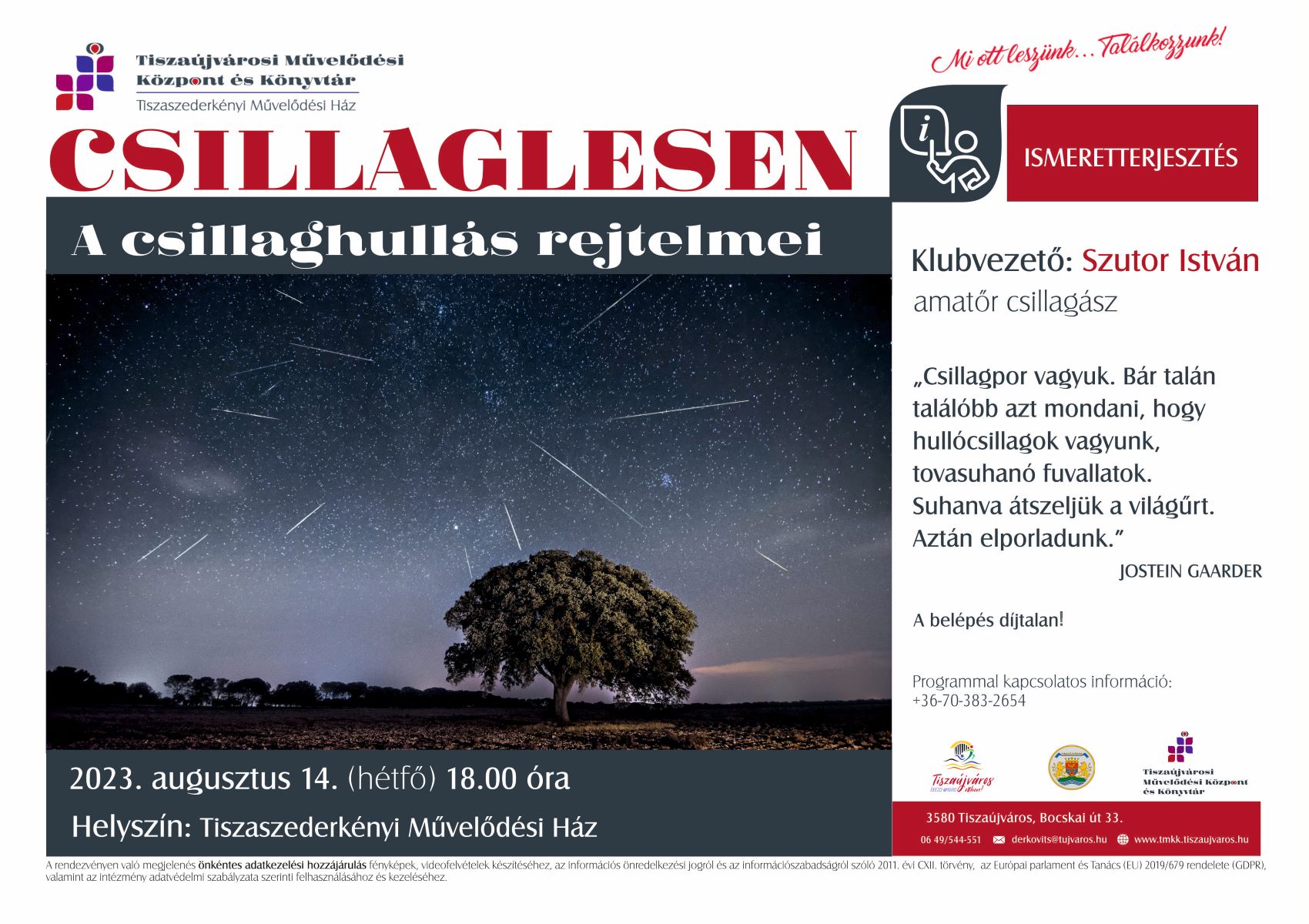 Csillaglesen augusztus 2