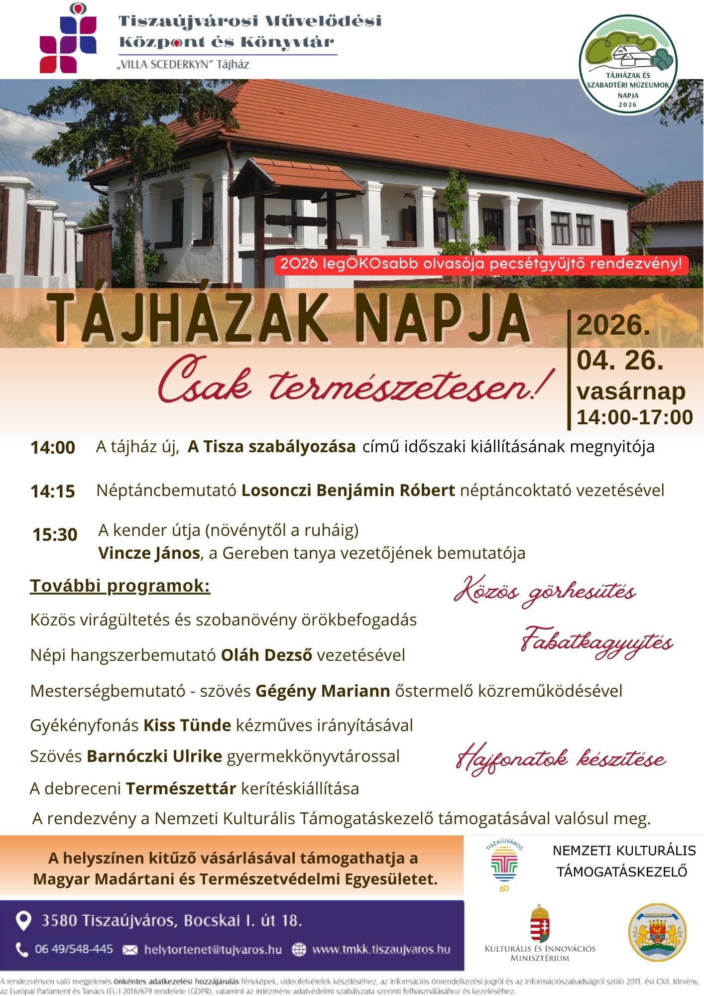 Tájházak Napja 2026